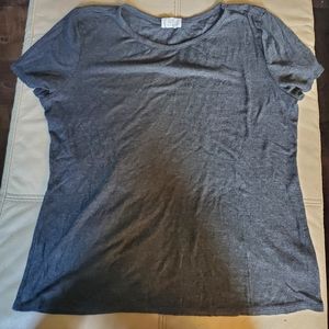 Maurices 24/7 gray rib tuck in tee